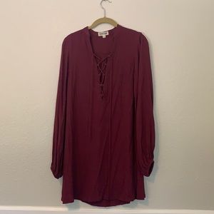 Cotton Candy LA Lace Up Tunic Dress